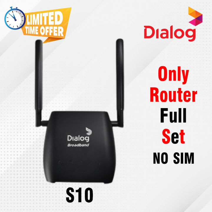 Dialog S10 4G Router Brand New  Device Only S10 Router ( No Sim ) සිම් පත අඩංගු නොවේ.