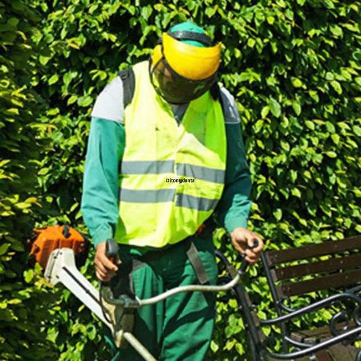 Logging Cap Face Mesh Protective Face Full Helmet Cap with Full Garden Mower Cover ...