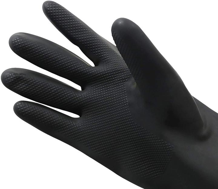Reusable%20Gardening%20Dishwashing%20Scrubbing%20Cleaning%20Gloves%20Rubber%20Gloves%20(9-9%201/2)%20Black%20-%20Image%205
