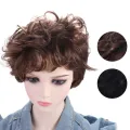 Hair Accessories Fashion Short Curly Natural Brown Male Wavy Handsome Hair Men Synthetic Hair Daily. 