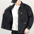 Smoky Gray Vintage Denim Jacket Men 2024 New Simple Trendy Loose All-Matching Work Clothes Denim Jacket. 