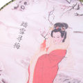 Round Hand Fan Chinese Style Vintage Printing Silk Fan Wedding Dance Accessory. 