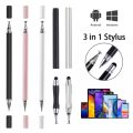 2 in 1 Universal High Sensitive Durable Alloy Stylus Pen for Android Windows Phones Tablets Monitors Capacitive Pen Tablet Drawing Touch Screen Pen Double-headed. 