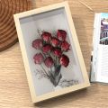 Medals Flower Shadow Specimen Wood Range Deep Box Photo Display Display Box Frame Box Picture Memory Case. 