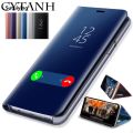 Sutuiying New style Coque S20 Ultra Case Smart Mirror Flip Phone Cover for Samsung Galaxy S10 Plus S8 S9 Note 10 9 A10 A20 A30 A40 A50 A70 A80 Book. 