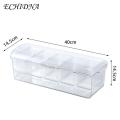 Ice Box with Divided Format 5 Compartment Fridge Ice Box with Lid for Salad Fruit Vegetable Storage Transparent Detachable Container for Picnic Spice Buyers' Choice Fruit Vegetable Crisper. 