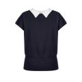 Official Website Counter Girdear New Women's Clothing 2024 Summer Lapels Ice Silk Knitted polo Shirt Half Sleeve T-shirt. 