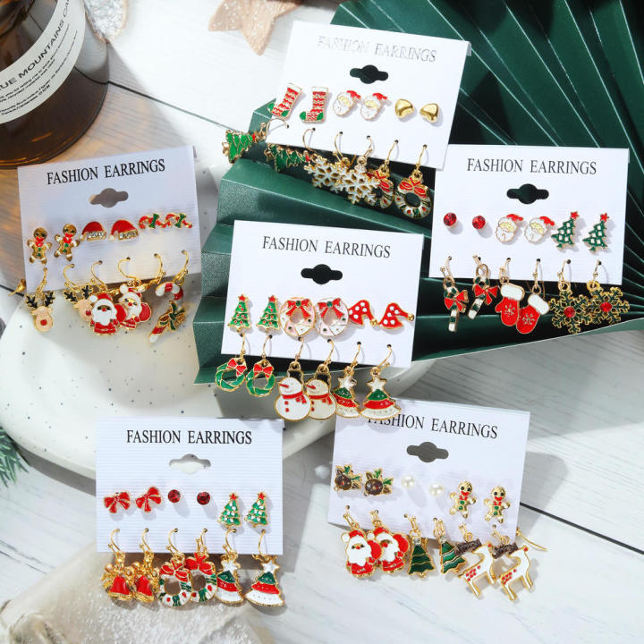 Christmas%20Gifts%20For%20Women%20Earrings%20For%20Girls%20Dangle%20Earrings%20For%20Christmas%20Christmas-themed%20Earrings%20Cute%20Holiday%20Earrings%20-%20Image%202