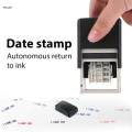 Self Inking Date Stamp with Adjustable Date Embellishment Crafts Business Print Stamp Office Years Month Day Shipping Due Date DIY Diary. 