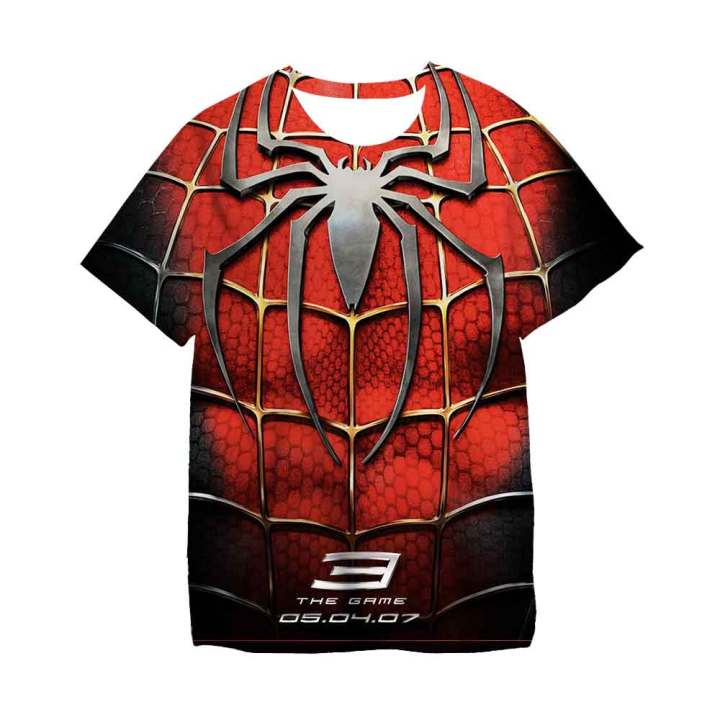Children Marvel T-shirts Boys Superhero Spiderman T Shirt 3 4 5 6 7 8-14 Ys Kids Clothes Kid Boy Top Tees The Avengers Clothes