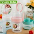 Portable Salad Cup Breakfast Oatmeal Cereal Nut Yogurt Cups Seal Container Set with Fork School Lunch Box Food Storage Bento Box. 