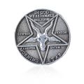 TV Show Lucifer Morningstar Satanic Pentecost Cosplay Commemorative Coin Badge Halloween Metal Accessories Prop Coin. 
