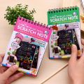 Sketchbook Paper Graffiti DIY Coils Drawing Book Children Creative Scratch Painting Colorful Dazzle Scratch Note 10 pages/book. 