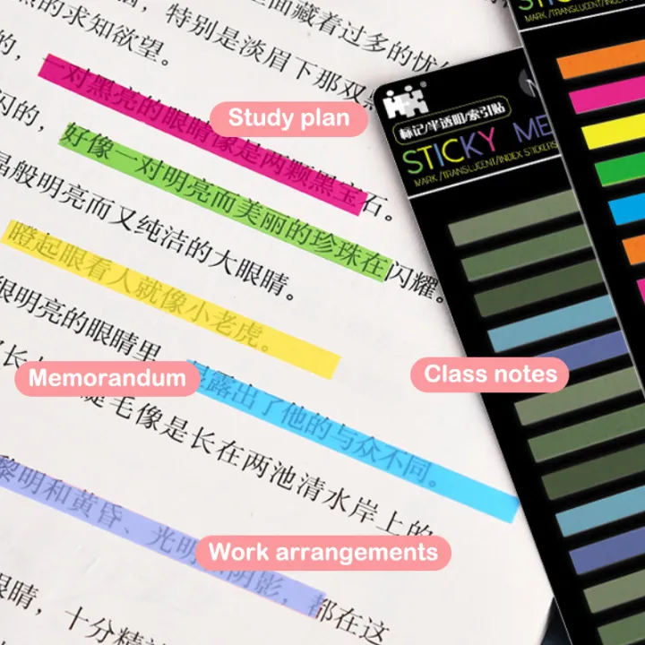 300%20Sheets%20Rainbow%20Color%20Cute%20Index%20Sticker%20Waterproof%20Transparent%20Sticky%20Notes%20ZHIYU%20-%20Image%203
