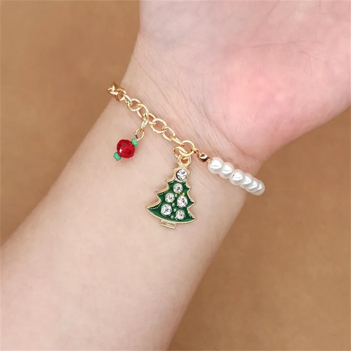 Christmas%20Bracelet%20Jewelry%20Santa%20Claus%20Xmas%20Tree%20Snowman%20Elk%20Snowflake%20Bells%20Pendant%20Bracelet%20Pearl%20Bangle%20New%20Year%20Xmas%20Gifts%20-%20Image%208
