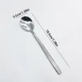 S/L Stainless Steel Spoon Western Style Long Handled Spoon Dessert Spoon Household Round Headed Spoon Soup Spoon FUHENG. 