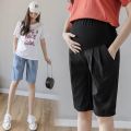 Summer Thin Cotton Linen Maternity Half Pants Casual 1/2 Short Pants Clothes for Pregnant Women Pregnancy Belly Shorts. 