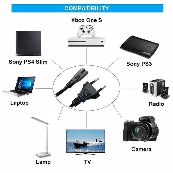 NEW%20EU%20Extension%20Cord%20Cable%20to%20C7%20Power%20Supply%20Cord%20IEC%20Figure%208%20Power%20Cord%20For%20Samsung%20LG%20Sony%20TV%20Samsung%20Monitor%20Power%20Supply%20PS2%20-%20Image%206