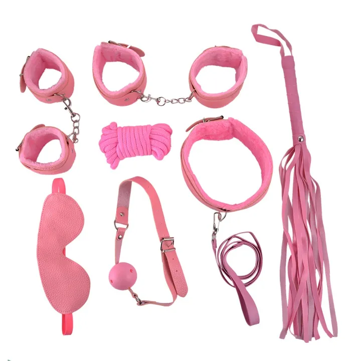 18%20+%207-Piece%20Sex%20Toy%20Set%20SM%20Bondage%20Game%20Handcuffs,%20Leg%20Cuffs,%20Whip,%20Blindfold,%20Adult%20Toys%20-%20Image%204