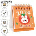 Mini Desk Calendar 2024 2024 Mini Desk Calendar Stylish Daily Planner with Cartoon Design Perfect for Home Office Student Desk Calendar. 