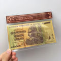 Room decoration ZIMBABWE Black Gold Foil 100 Trillion Commemorative Dollars Banknotes DFGGT. 