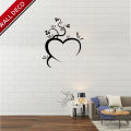Black Heart Love nature wall decoration wall stickers for bedroom kids room birthday gift decoration wall deco wall sticker. 