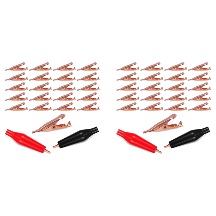 PDTYMWNG 40 Mini Toothless Alligator Test Clips,Solid Copper Clips ...