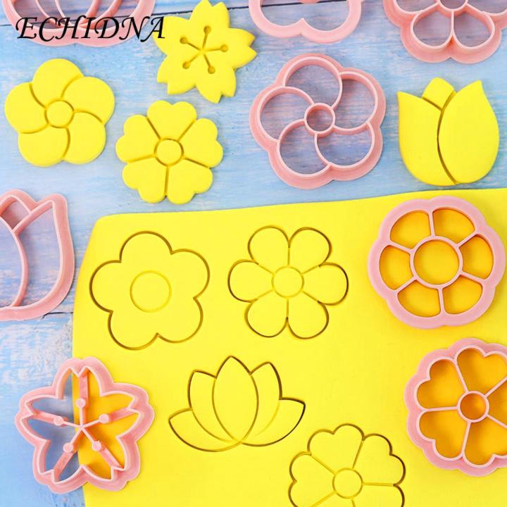 Flower Cookie Cutter 3d Flower Shape Cookie Cutters Set Diy Fondant Cake Mould Baking Pastry Bakeware Kitchen Supplies Fondant Cookie Cutter