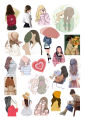 20/40pcs Aesthetic Stickers Aesthetic Girl Stickers for Laptop Scrapbook Journal Kids Girls Boys Stickers. 