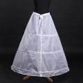 【WEJA】Fashion 3 Hoops Long Dress Gown Crinoline Petticoat Underskirt Slip for-Bride. 