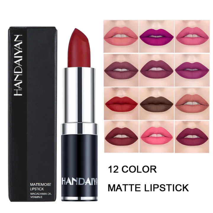 HANDAIYAN-12%20Colors%20Waterproof%20Lipstick%20Matte%20%20Lipstick%20Non-fading%20Retro%20Lipstick%20-%20Image%202