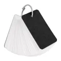【ZOSR】100Sheet Handwritten Card Portable Blank Binder Note Pad Index Card Note Memo Papers with Iron Binder Ring Combinable Flipping Study Flash Cards. 