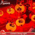 Auoyo 1.5M/3M Spring Festival Lantern String Celebration Red Lantern Festival Atmosphere Decoration Curtain Light String Chinese Red Lanterns Decorations New Year Lantern Hanging Lanterns. 