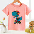 Summer New Children's Clothing Dinosaur Cartoon Print Children Boy Boy T-shirt Short Sleeve Round Neck Casual Tops Clothes Tee. 