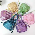【ALLGOOD】 Data Line Storage Bag Portable Sanitary Napkin Bag Ethnic Style Cosmetic Bag Embroidery Women Flower Handbags Small Storage Bags Jewerly Packing Bag Hanfu Drawstrings Bags. 