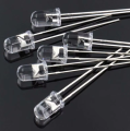 100pcs 5mm LED Red Green Blue Yellow Orange White Pink Warm White Clear Glass Light Emitting Diode. 
