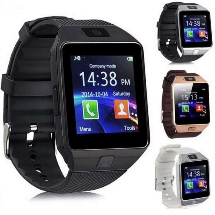 Smartwatch Dz09 Touch Screen SIM TF card SD Card Camera Call Bluetooth I8 T900 T800 G9 Gold smart watch v8