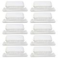 10 Pieces File Folder Tabs Clear Colored Hanging Folder Tabs with Inserts for Hanging Folders 2 Inch Plastic Folder Tabs. 