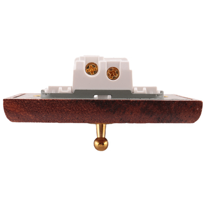 4X 86 Type Solid Wood Panel Switch Wall Light Retro Brass Toggle Switch ...