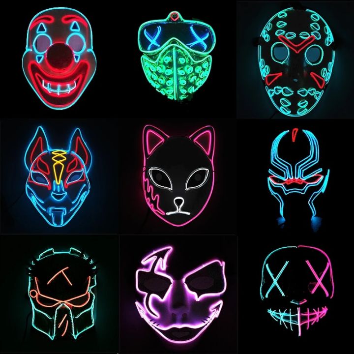 halloween%20mask%20Glowing%20Cosplay%20Mask%20Horror%20Skull%20Smiling%20Face%20Joker%20Japanese%20Anime%20LED%20Mask%20For%20Halloween%20Birthday%20Party%20SuppliesParty%20Tableware%20-%20Image%202