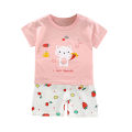 Yfashion 2pcs Children Summer Shorts Suit Cute Cartoon Printing Tank Tops Short Sleeves Shirt Summer Wear For Boys Girls. 