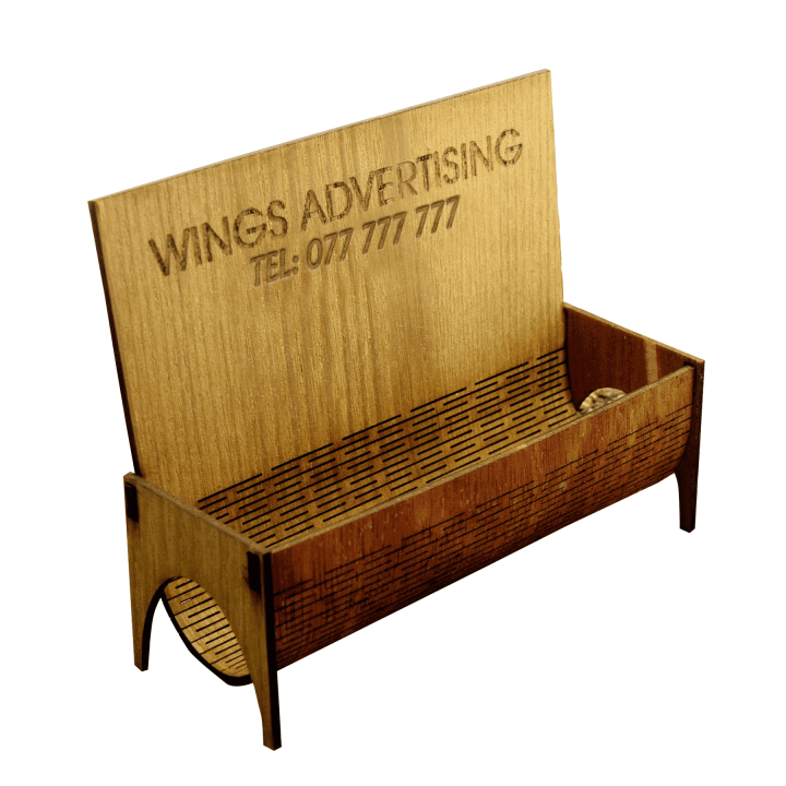 Wooden Visiting Card Holder For Office Table, Wooden Butterfly Visiting card Holder