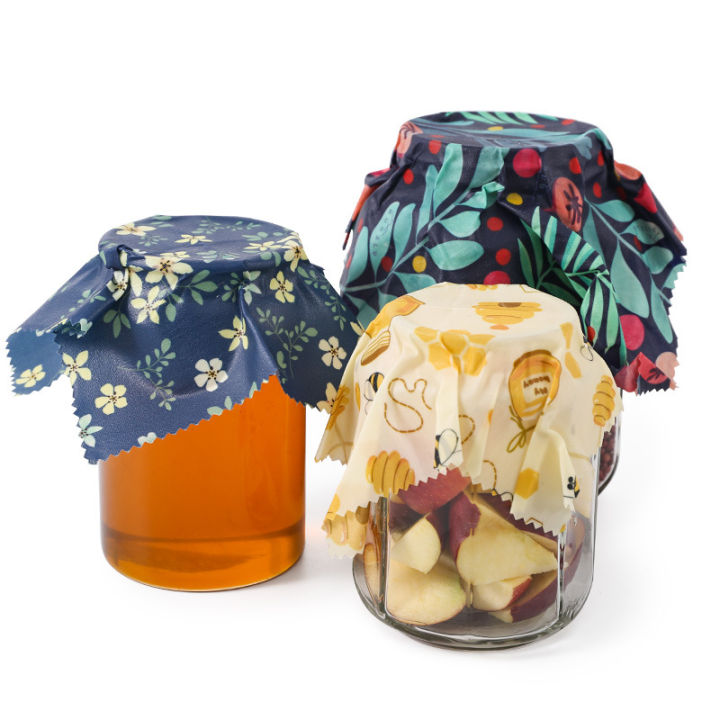 Zero Waste Reusable Storage Wrap Sustainable Organic Sandwich Cheese Food Wrapping Paper BPA Plastic Free Beeswax Food Wrap