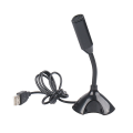 USB Laptop Microphone Voice Mic High Sensitivity Mini Studio Speech Mic Stand with Holder Gaming Conference for PC,Black. 