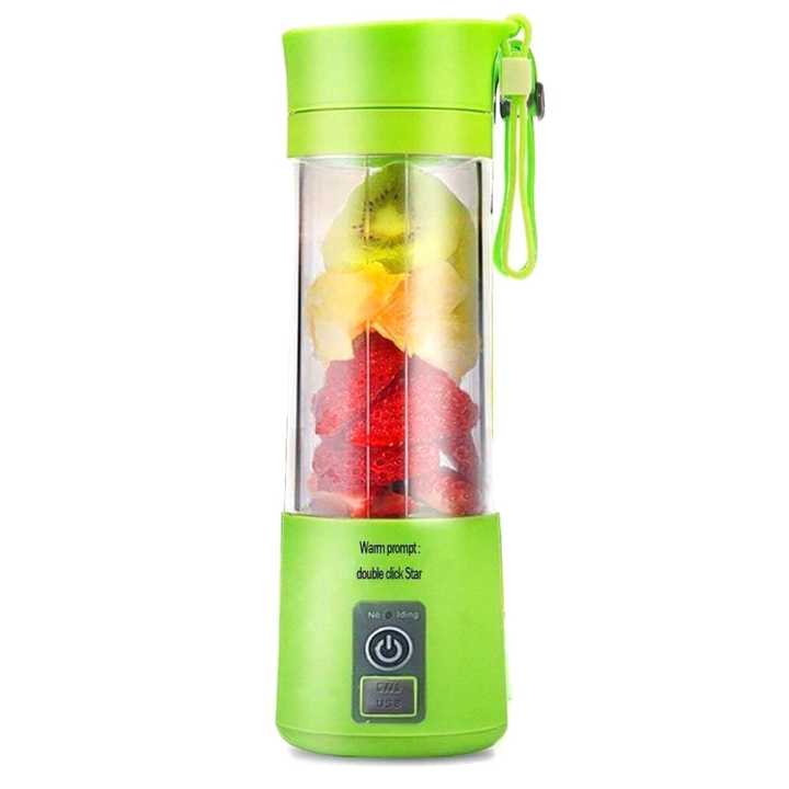 Travel-Ready Juice Blender,380ml USB Rechargeable Cup with Blades, Enhanced Motor, and 4400mAh Battery for On-the-Go Fruit Mixing