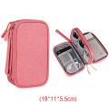 Data Cable Storage Bags Portable Earphone Organizer Digital Gadget Carry Case Double Layer Digital USB Hard Disk Protection Bag. 