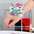 1 pcs Creative Pumpkin Ball Shape Needle Pin Cushion With Elastic Wrist Belt. 