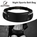 Outtobe Sports Running Belt Waist Bag Outdoor Dual Pouch Sweat-proof Reflective Waist Pack Fitness Workout Belt Adjustable Running Pouch Belt with zipper for Jogging Gym Marathon. 