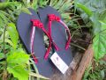 Ladies slippers. flower design sandals handmade in Sri lanka. 