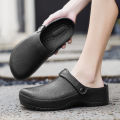 【ALLGOOD】2023 Clogs for Chef Shoes for Men Kitchen Shoes-Non-slip & Oil-proof Slip on Cook Shoes Black Formal Safety Work Shoes for Men Hospital Operating Room Lab Medical Half Slippers Casual Garden Shoes Plus Size 39-45. 